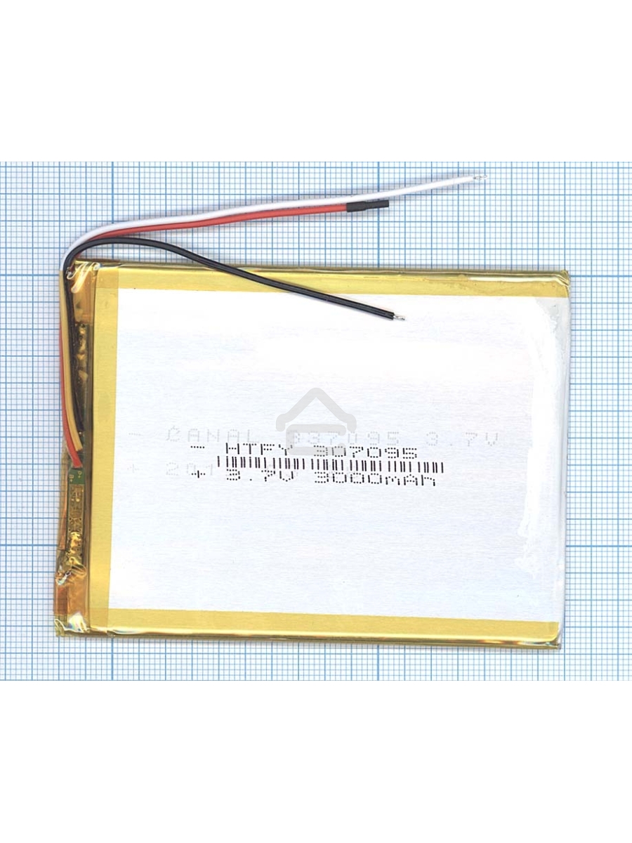 Аккумулятор Li-Pol (батарея) 3*70*95мм 3pin 3.7V/2500mAh