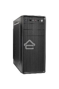 Компьютерный корпус Miditower ExeGate XP-401 Black, ATX, <XP350, Black,120mm>, 2*USB, Audio