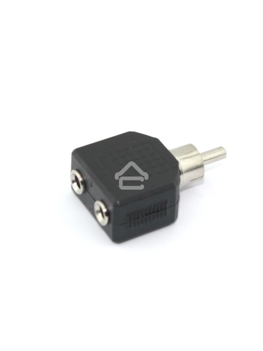 Разетвитель RCA (тюльпан) папа на 2 miniJack мама 1 канал