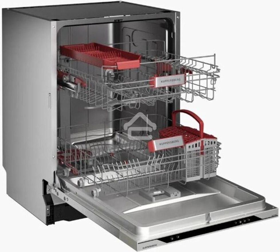 Встраиваемая посудомоечная машина Kuppersberg, High-Tech, 60 см, 14 комплектов, 3 корзины, 7 программ, конденсационная сушка, автоматическое открывание двери, LED подсветка, кнопочное управление, энергоэффективность А+++