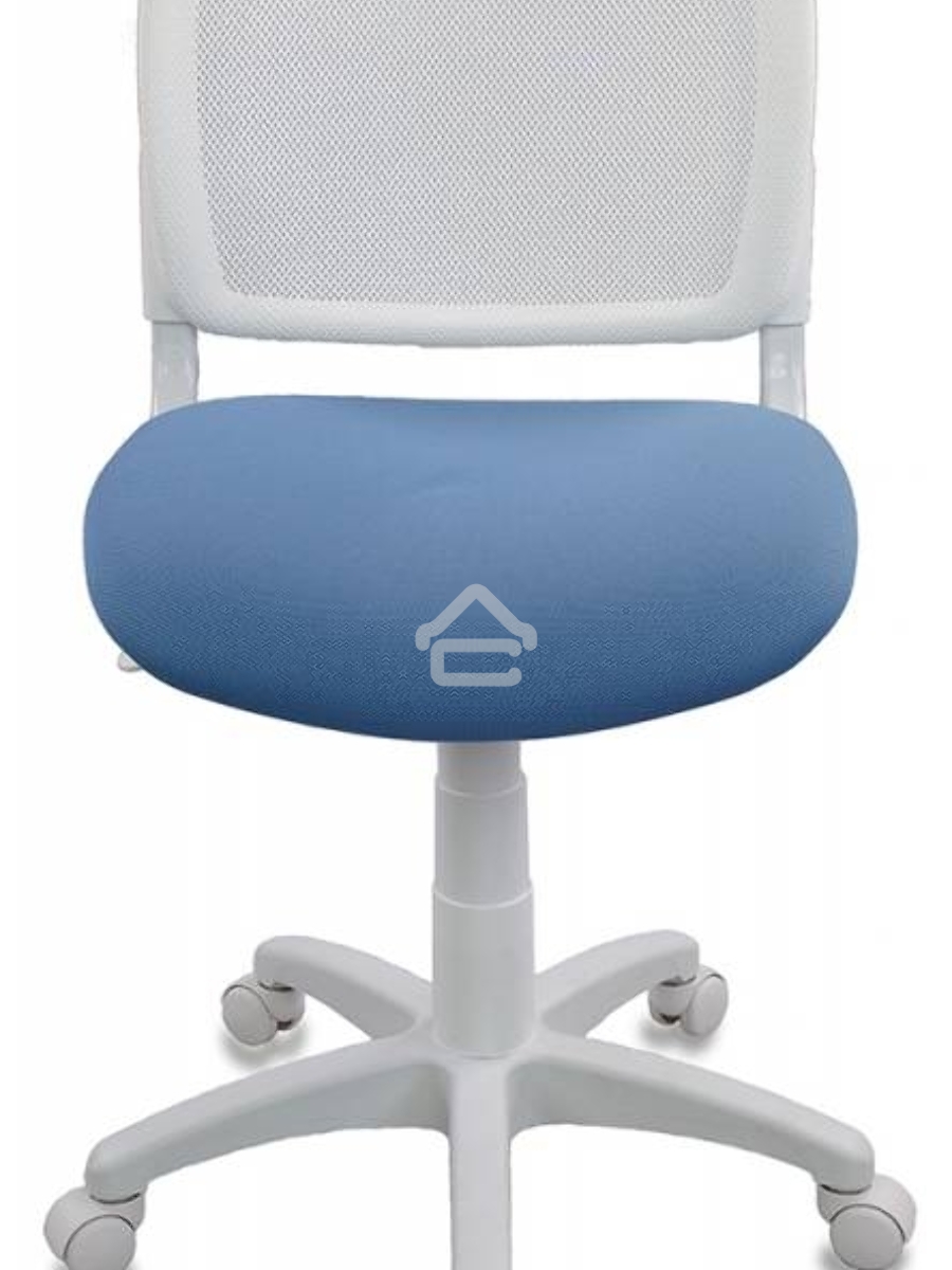 Кресло детское Бюрократ CH-W296NX/26-24 TW-15 белый, спинка сетка, сиденье голубой 26-24