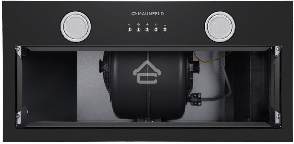 Вытяжка встраиваемая Maunfeld Trapeze 602M черный, 60 см, 1150 куб. м/ч, 54 дБ