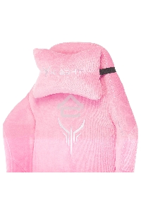 Кресло игровое Knight N1 Fabric розовый Velvet 36 с подголов. крестовина металл