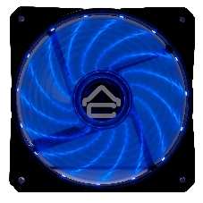 Вентилятор для корпуса Digma DFAN-LED-BLUE черный, 120 мм, 1200 об/мин, 23 дБ, 4 pin