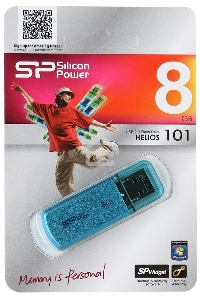 Флеш диск Silicon Power 8Gb Helios 101 SP008GBUF2101V1B USB2.0 синий