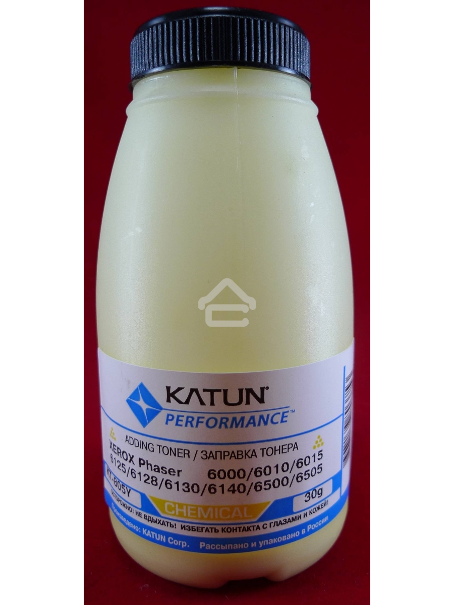 Тонер XEROX Phaser 6000/6010/6015/6125/6128/6130/6140/6500/6505Yellow, химический (фл.30г.) Katun фас. России