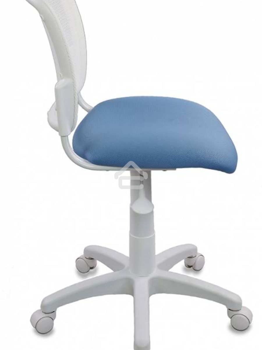 Кресло детское Бюрократ CH-W296NX/26-24 TW-15 белый, спинка сетка, сиденье голубой 26-24