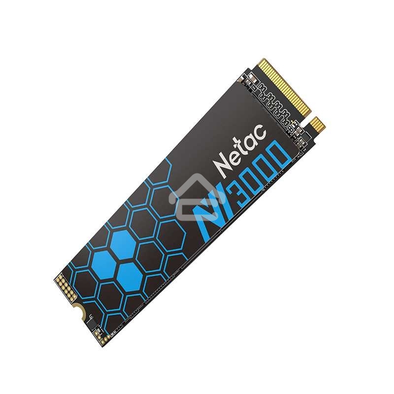 Накопитель SSD Netac NV3000, 500Gb, PCIe 3.0 x4, M.2 2280, NVMe, R/W 3000/2100, с радиатором
