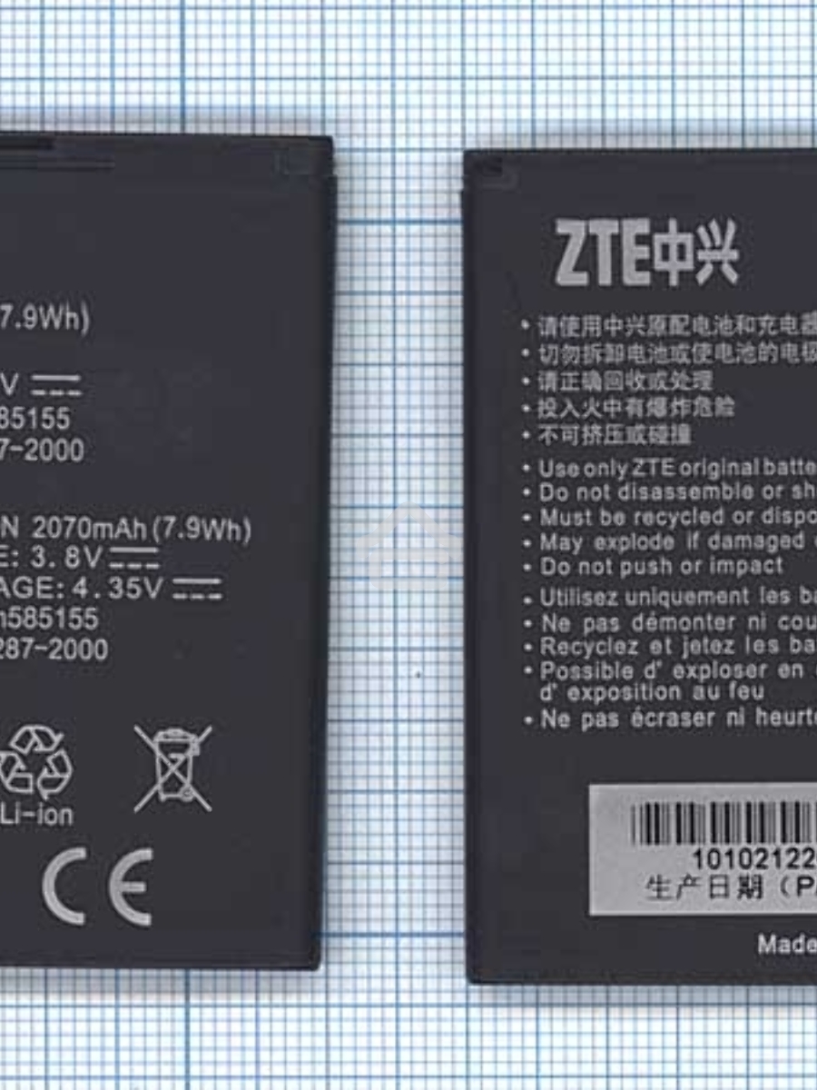 Аккумуляторная батарея Li3820T43P3h585155 для ZTE Z998 Z930 3.8V 2070mAh