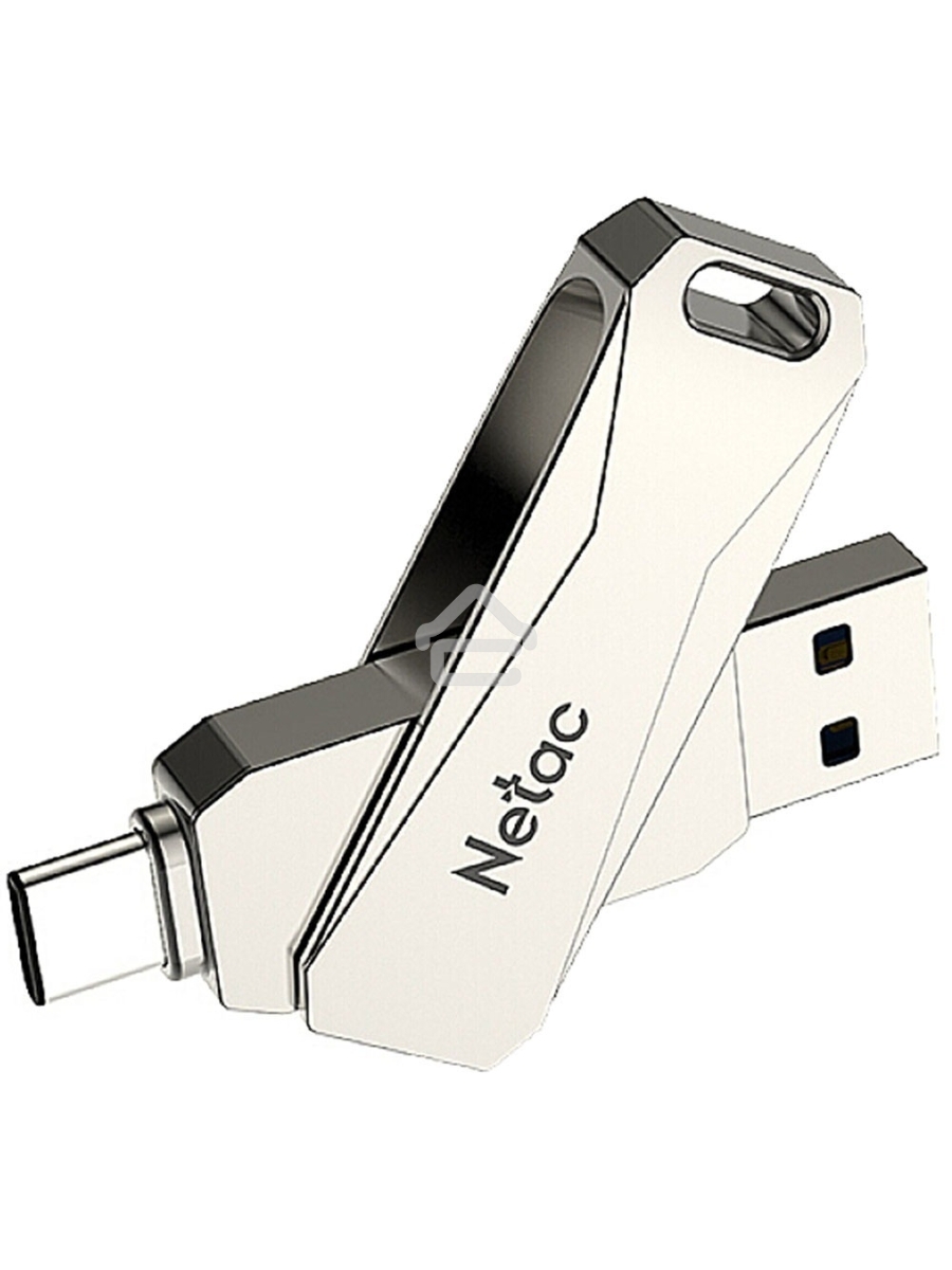 Флеш диск Netac U782C, 256ГБ, USB3.0, серебристый