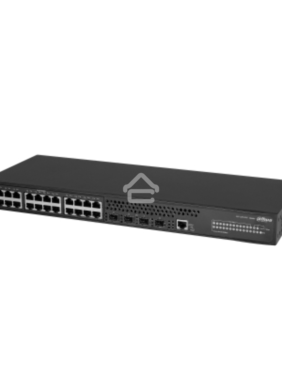 Коммутатор DAHUA 28-портовый управляемый, уровень L3Порты: 24 RJ45 10/100/1000Мбит/с, 4 SFP+ 1000/10000Мбит/с(uplink); питание: 100~240В(AC); грозозащита: до 6кВ