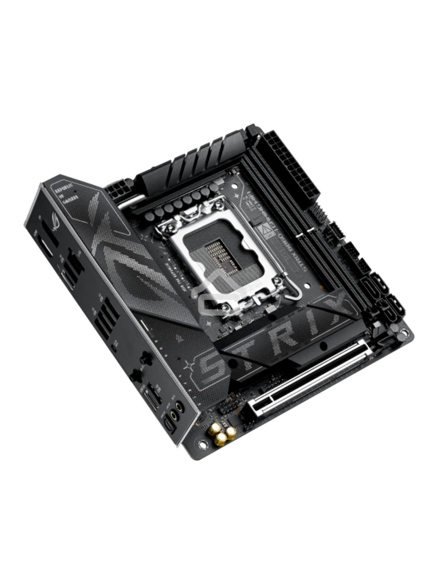Материнская плата ASUS ROG STRIX B860-I GAMING WIFI, LGA1851, Intel B860, 2xDDR5, 4xSATA, 2xM.2, 1xPCIe 5.0 x16, 1xDP, 1xHDMI, 1xThunderbolt 4, 1x2.5Gb LAN, Wi-Fi 7, 2xUSB 2.0, 3xUSB 3.2 Gen 1, 1xUSB 3.2 Gen 2, 1xUSB 3.2 Gen 2x2, 1xUSB-C, 1xS/PDIF, 2x3.5 