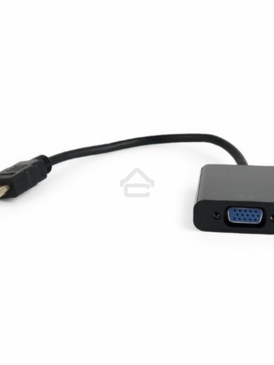 Переходник HDMI-VGA Cablexpert A-HDMI-VGA-04, 19M/15F, провод 15см