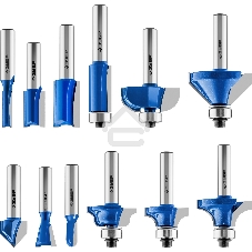 Набор фрез по дереву Зубр 28796-H12 (12 шт; хвостовик 8 мм)