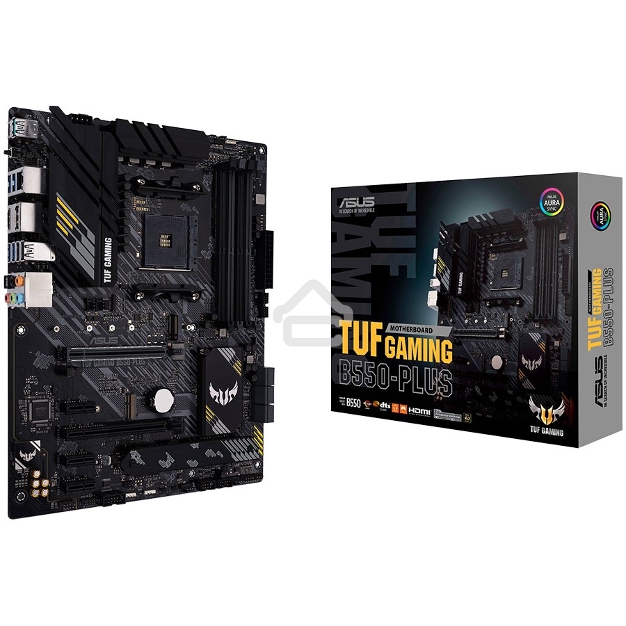 Материнская плата ASUS TUF GAMING B550-PLUS, AM4, AMD B550, 4xDDR4, 6xSATA, 2xM.2, 1xPCIe 4.0 x16, 1xPCIe 3.0 x16, 3xPCIe x1, 1xHDMI, 1xDP, 1x 2.5Gb LAN, 4xUSB-A 3.2 Gen 1, 1xUSB-A 3.2 Gen 2, 2xUSB-A 2.0, 1xUSB-C 3.2 Gen 2, 5x3.5 мм, 7.1, ATX