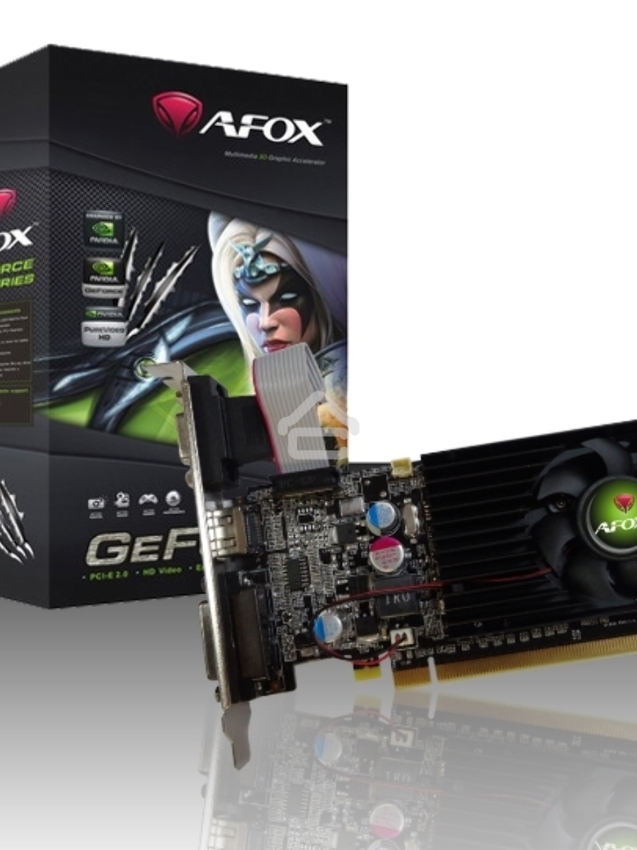 Видеокарта AFOX AF210-1024D2LG2 GEFORCE G210 1GB DDR2 64BIT DVI HDMI VGA LP HEATSINK RETAIL PACK