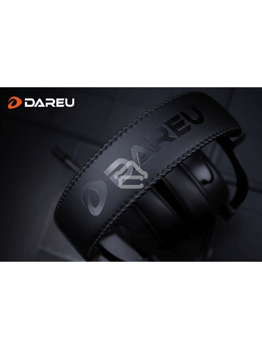 Гарнитура игровая проводная Dareu EH925 Black (черный), подсветка RGB, фиксированный микрофон с шумоподавлением, подключение USB, длина кабеля 2,2м