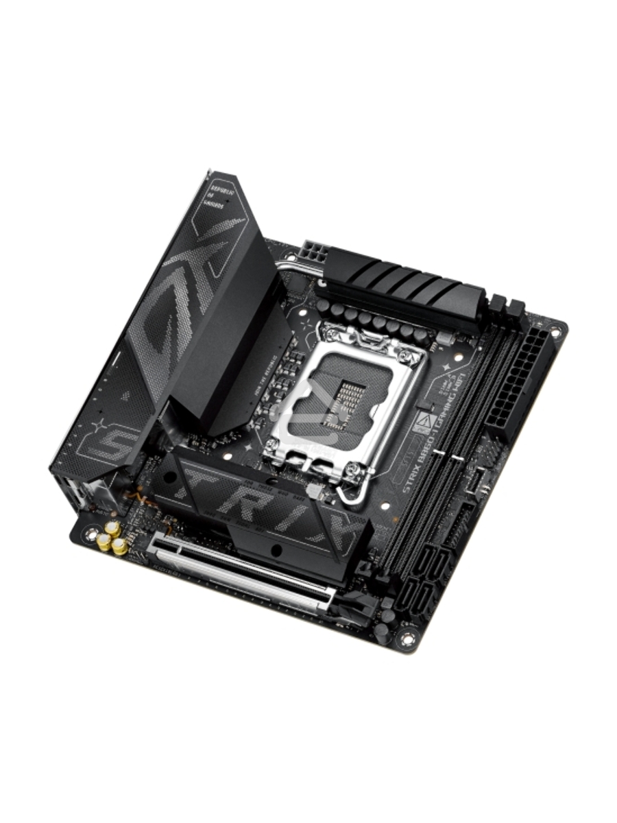 Материнская плата ASUS ROG STRIX B860-I GAMING WIFI, LGA1851, Intel B860, 2xDDR5, 4xSATA, 2xM.2, 1xPCIe 5.0 x16, 1xDP, 1xHDMI, 1xThunderbolt 4, 1x2.5Gb LAN, Wi-Fi 7, 2xUSB 2.0, 3xUSB 3.2 Gen 1, 1xUSB 3.2 Gen 2, 1xUSB 3.2 Gen 2x2, 1xUSB-C, 1xS/PDIF, 2x3.5 