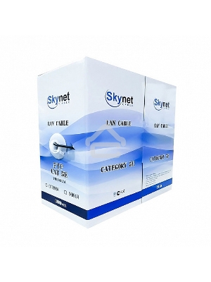 Кабель SkyNet Light UTP outdoor 4x2x0,46, медный, FLUKE TEST, кат.5e, однож., 305 м, box, черный