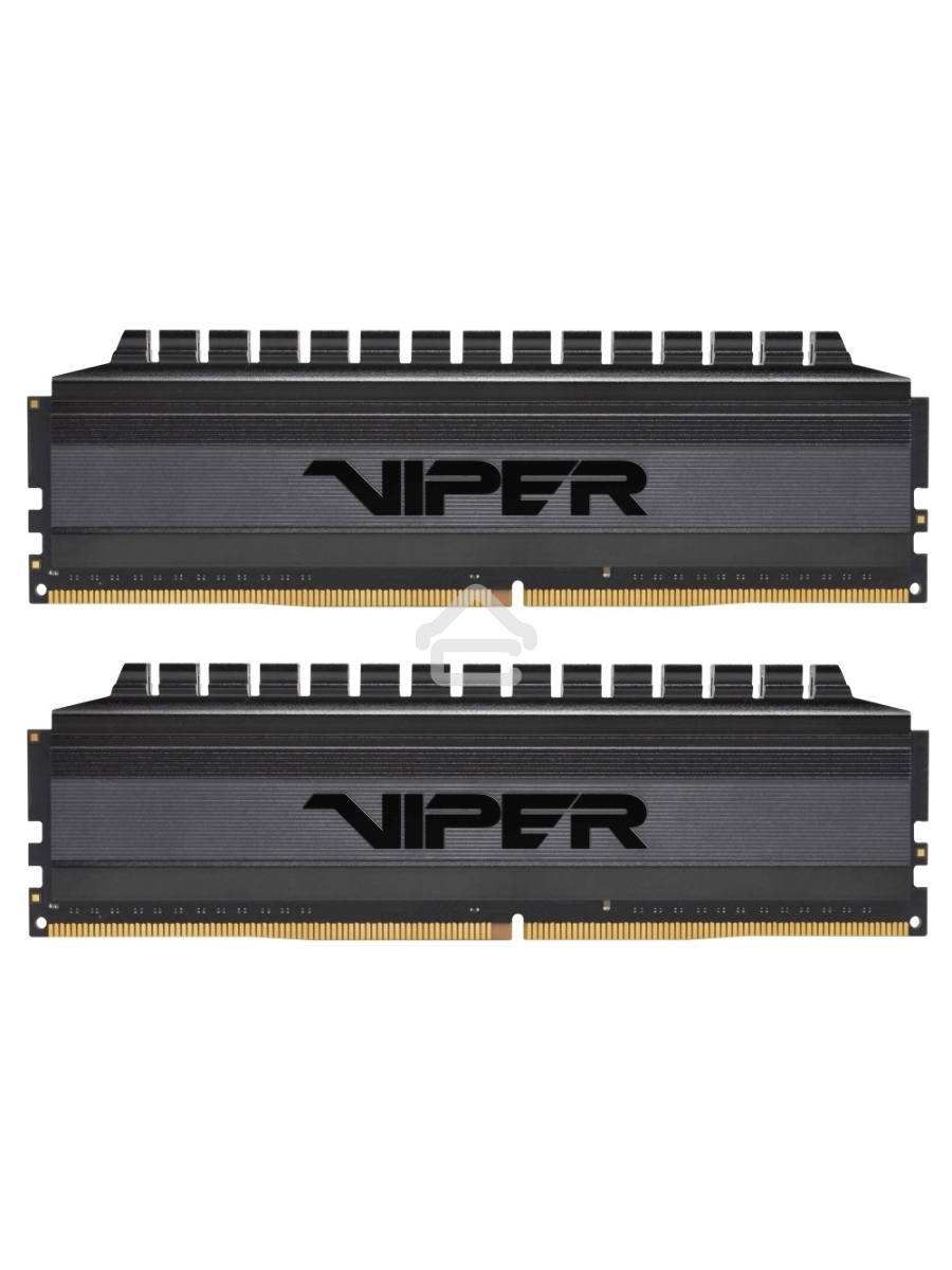 Оперативная память Patriot Viper 4 Blackout, DDR4, 8GB (2x4 GB), 3000 MHz, CL16, DIMM, радиатор, черный