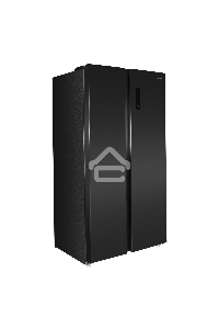 Холодильник Maunfeld MFF177NFSB черный глянц. инвертер двухкамерный Side by Side 263/170л морозилка сбоку