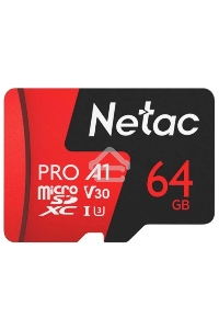 Флеш карта MicroSD card Netac P500 Extreme Pro 64GB, retail version w/SD adapter