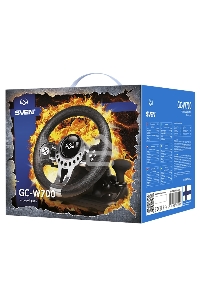 Руль SVEN GC-W700 (педали, вибро, скоба, лепестки, АКПП, D-pad, 12 кл, резин. вставки, PC/Xinput)