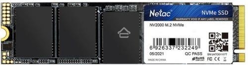 Накопитель SSD Netac NV2000, 1TB, PCIe 3.0 x4, M.2 2280, NVMe, R/W 2500/2100