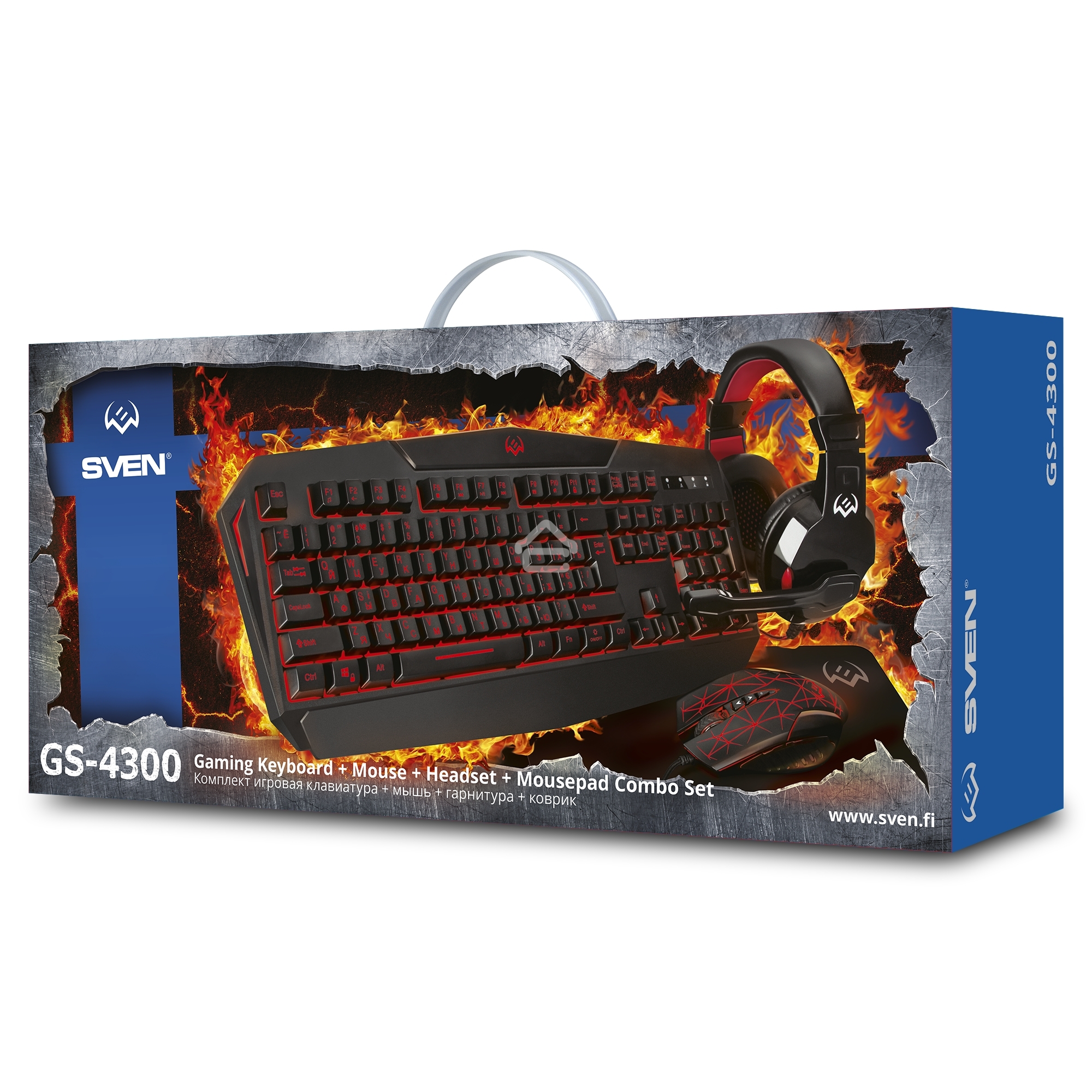 Игровой набор SVEN GS-4300 клавиатура+мышь+гарнитура+коврик