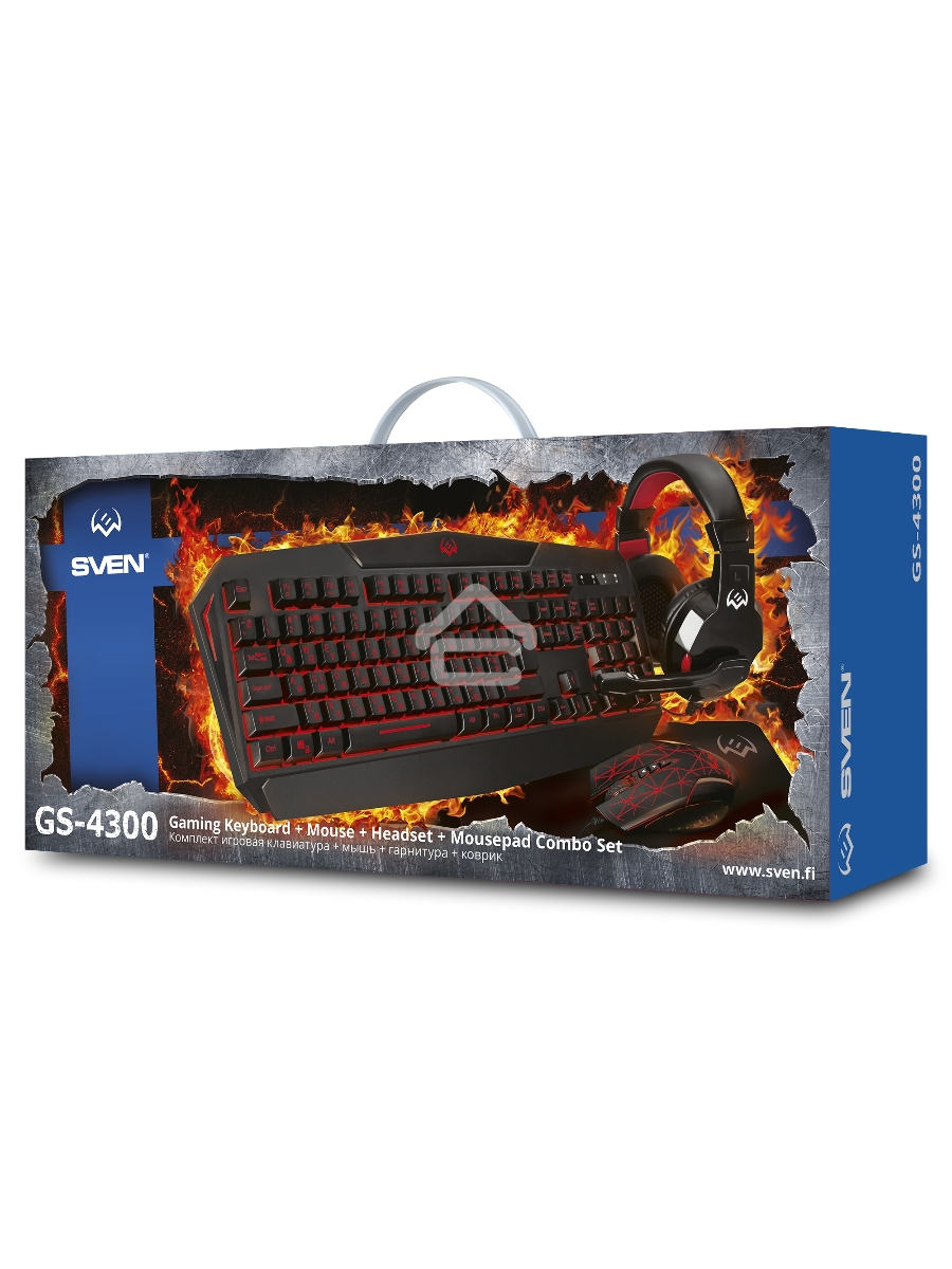 Игровой набор SVEN GS-4300  клавиатура+мышь+гарнитура+коврик