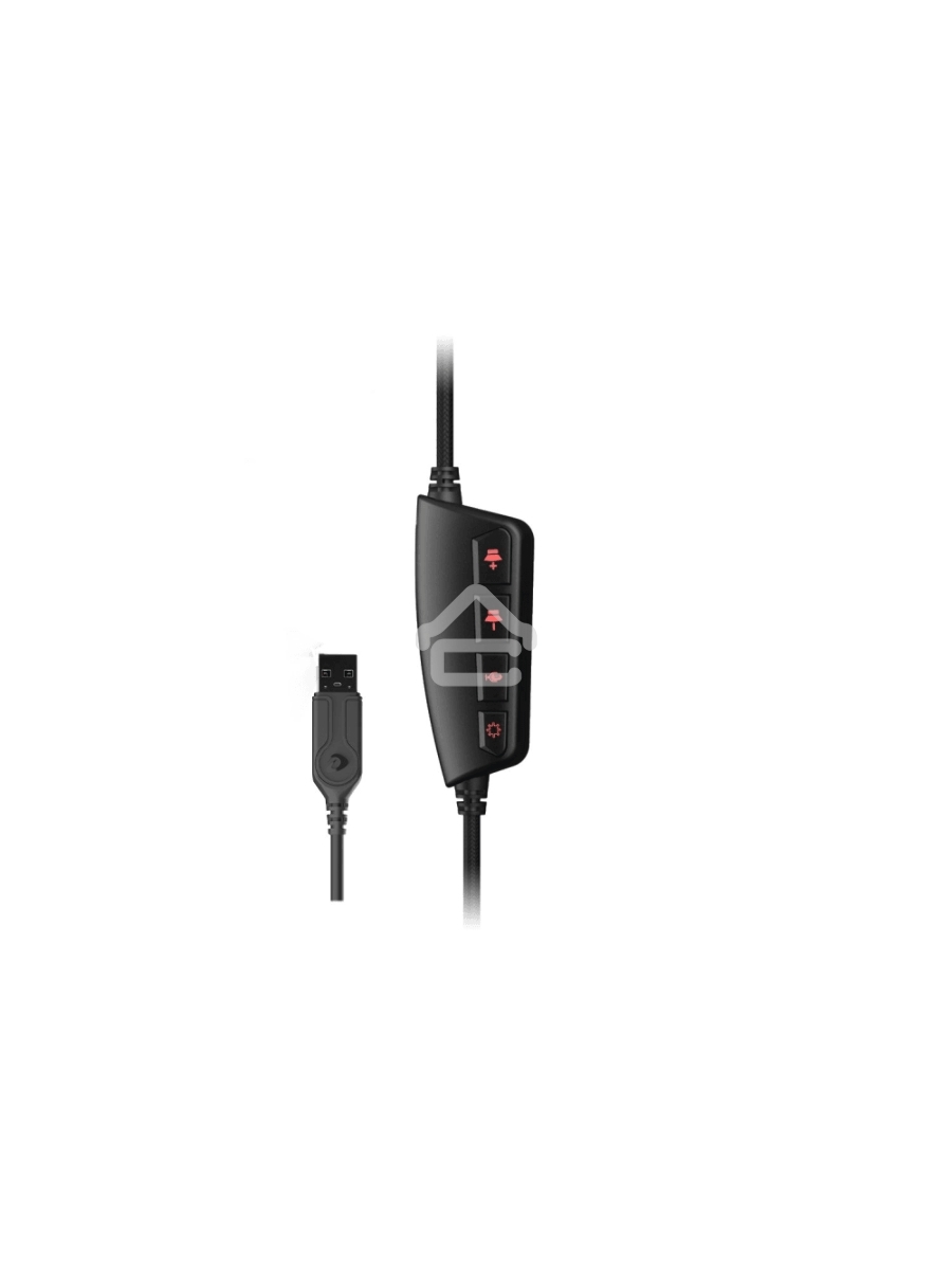 Гарнитура игровая проводная Dareu EH925 Black (черный), подсветка RGB, фиксированный микрофон с шумоподавлением, подключение USB, длина кабеля 2,2м