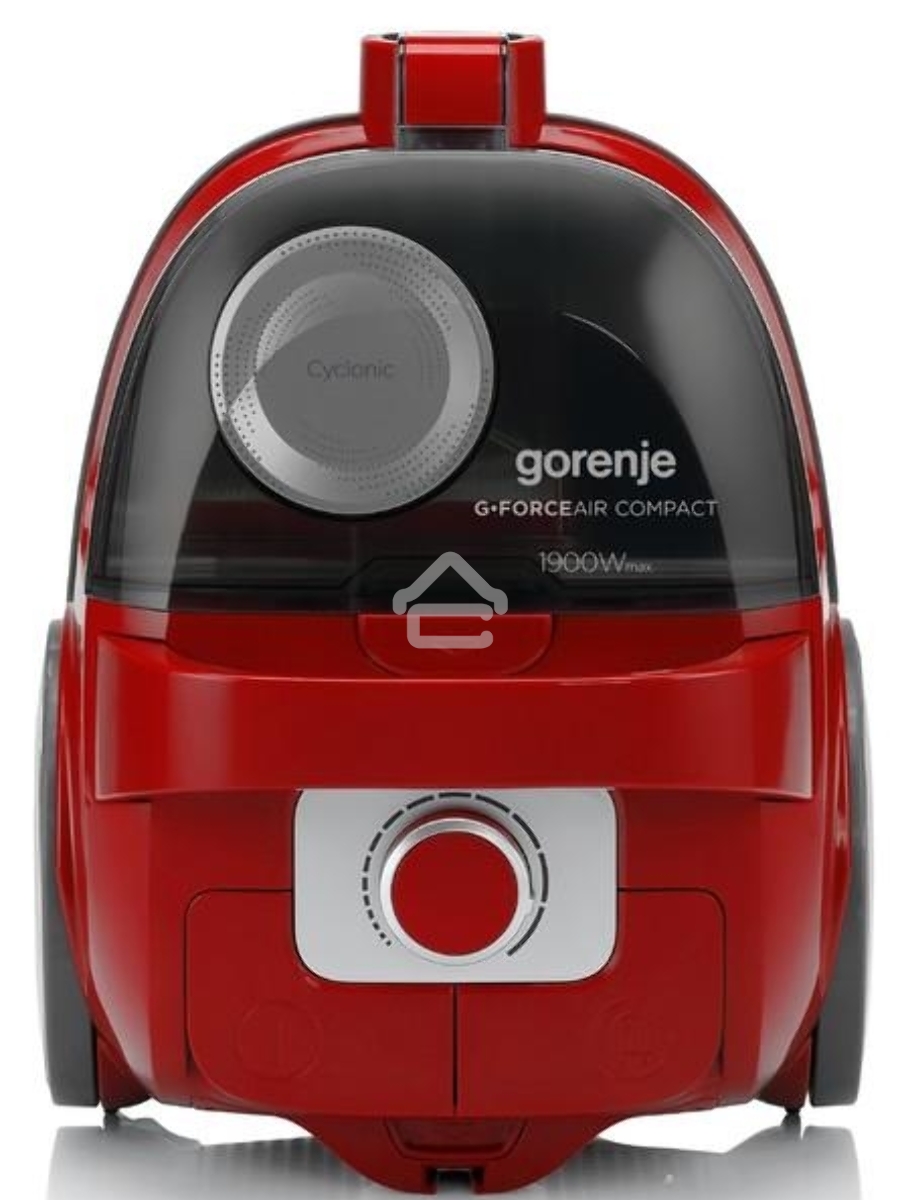 Пылесос Gorenje VC1901GACRCY черный/красный, 300/1900 Вт, уборка сухая, пылесборник контейнер 2.2 л