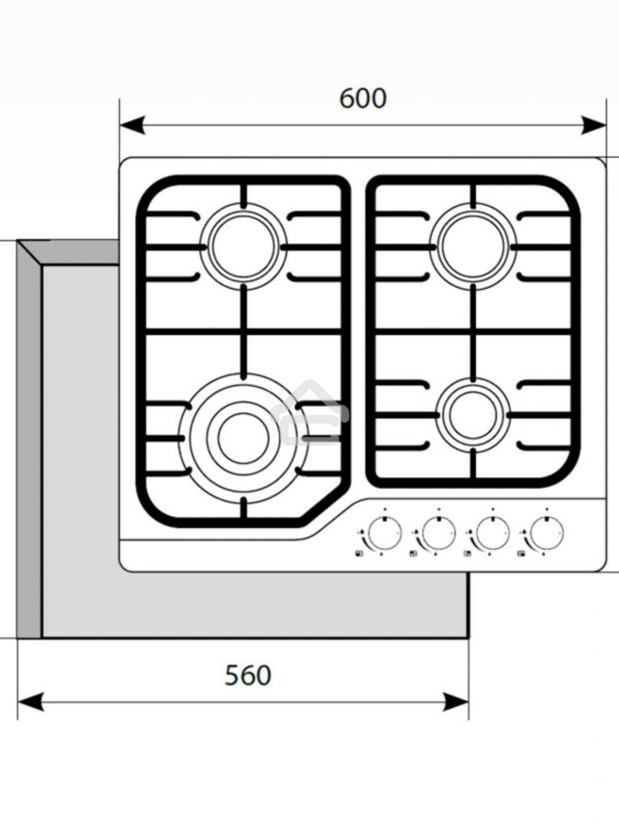 Панель варочная газовая LEX GVS 640 IX