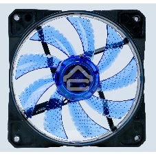 Вентилятор для корпуса Digma DFAN-LED-BLUE черный, 120 мм, 1200 об/мин, 23 дБ, 4 pin