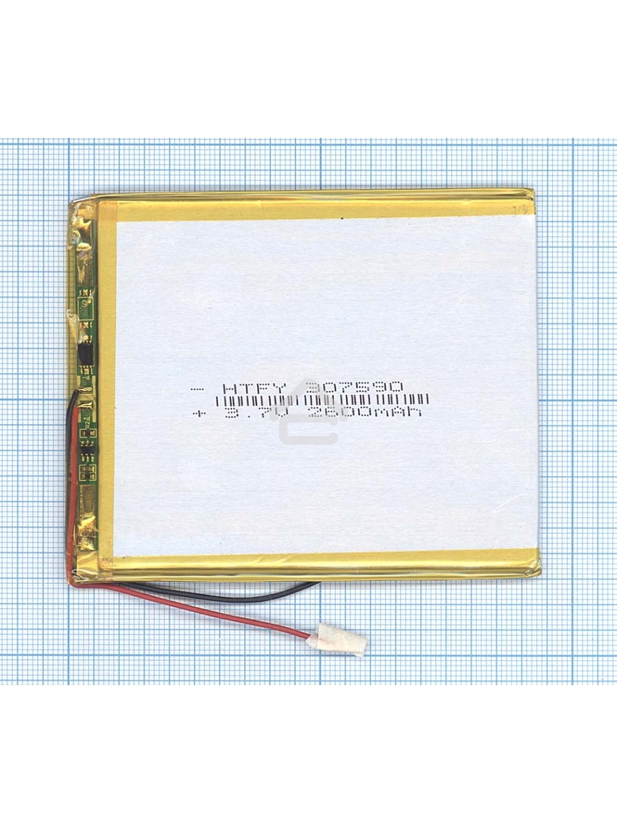 Аккумулятор Li-Pol (батарея) 3*75*90мм 2pin 3.7V/2600mAh
