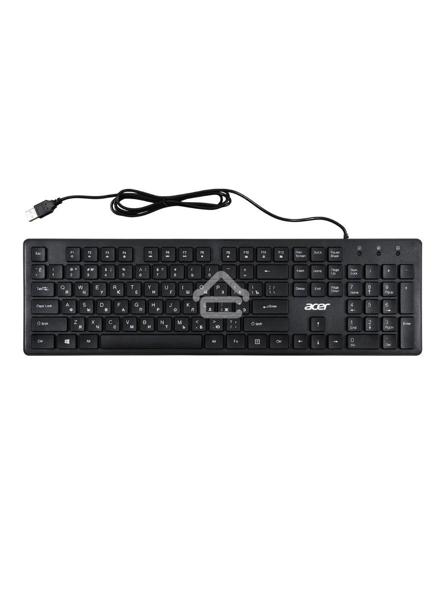 Клавиатура Acer OKW020 проводная, USB, черный