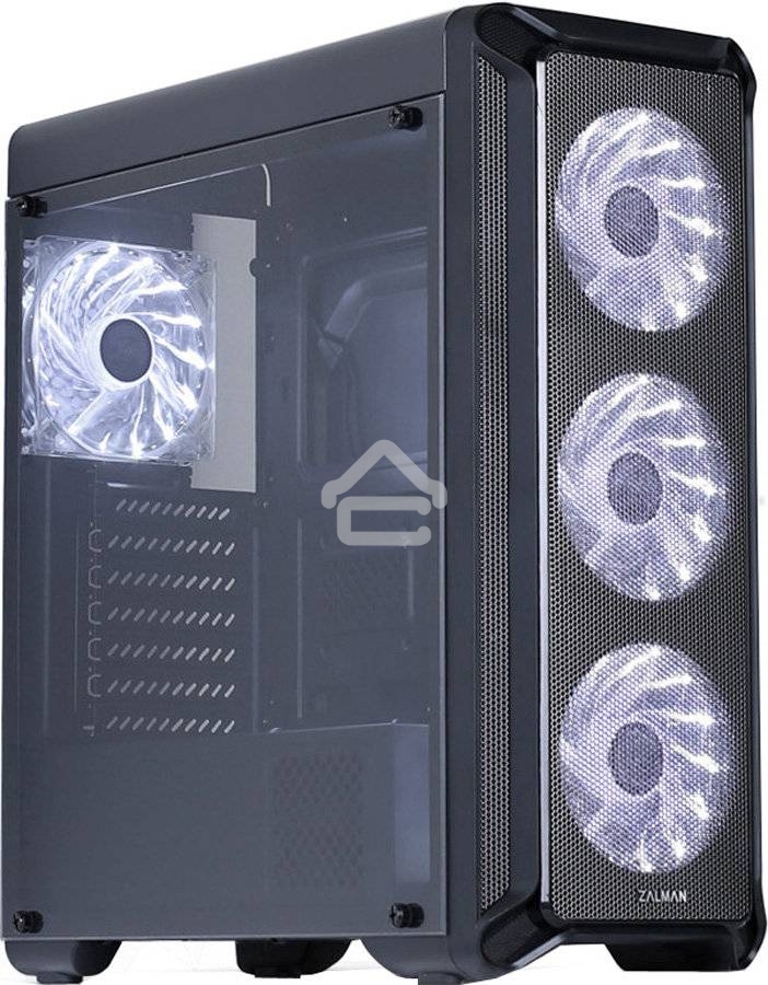 Компьютерный корпус Zalman i3 edge черный без БП ATX 3x120mm 2xUSB2.0 1xUSB3.0 audio bott PSU