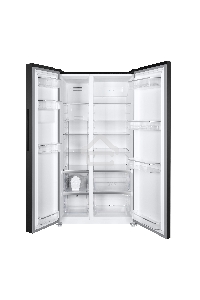 Холодильник Maunfeld MFF177NFSB черный глянц. инвертер двухкамерный Side by Side 263/170л морозилка сбоку