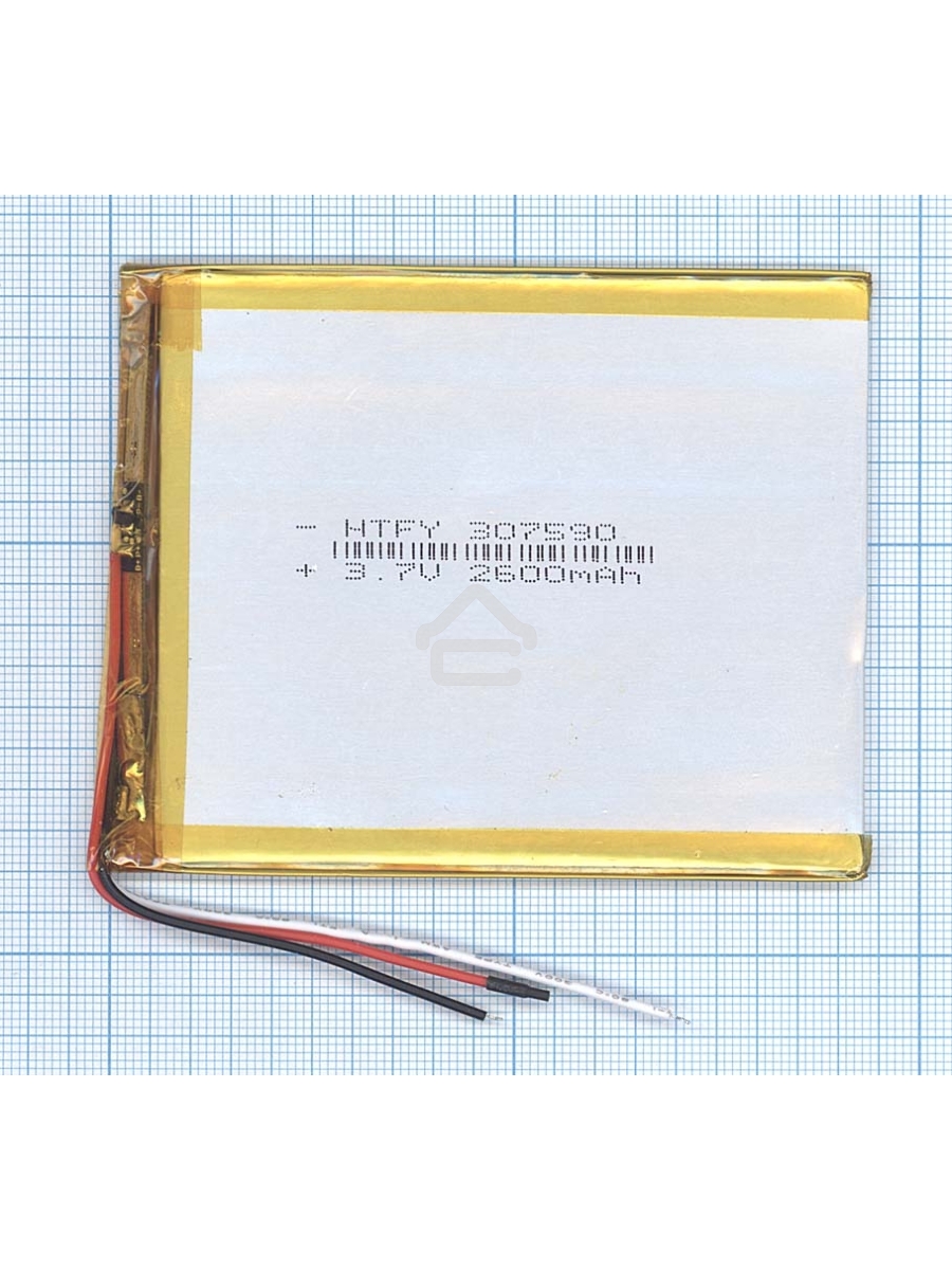 Аккумулятор Li-Pol (батарея) 3*75*90мм 3pin 3.7V/2600mAh