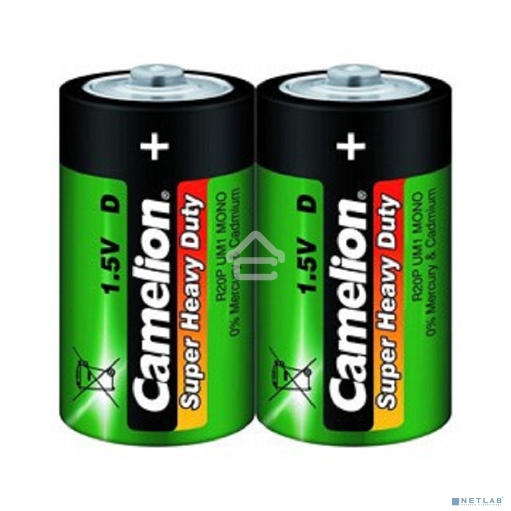 Элемент питания солевой Camelion R R20 (шринка 2шт) 1.5 В