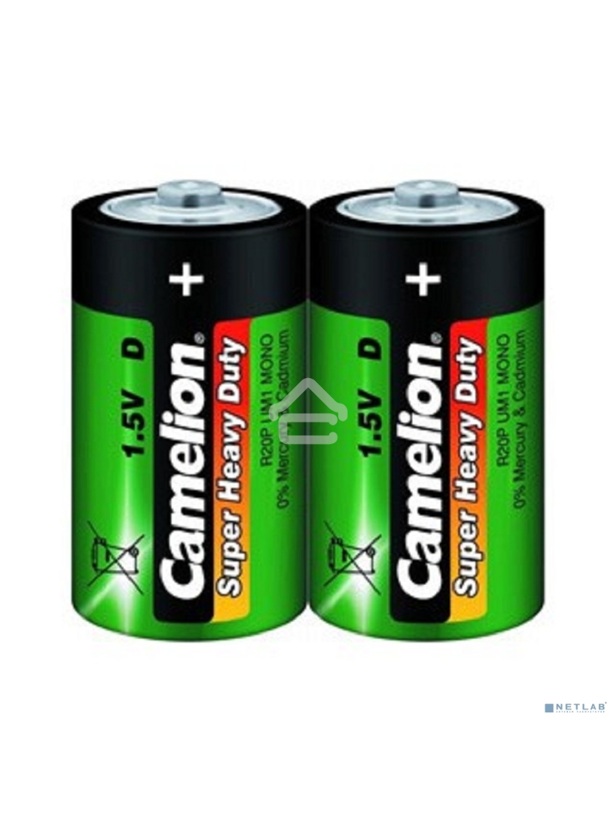 Элемент питания солевой Camelion R R20 (шринка 2шт) 1.5 В