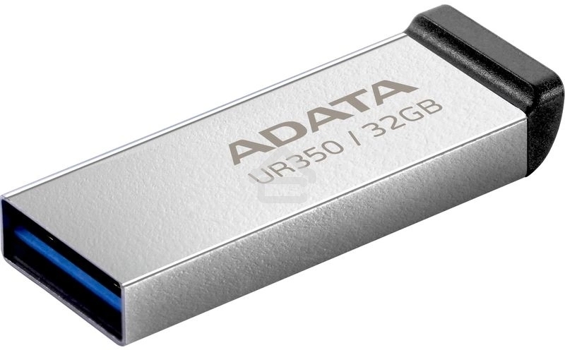 Флешка USB ADATA UR350 (UR350-32G-RSR/BK), 32Gb, USB 3.2, R/W 100/15, серебристый/черный