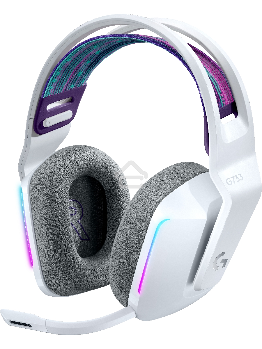 Наушники с микрофоном Logitech G733 белый мониторные Radio оголовье (981-000885)