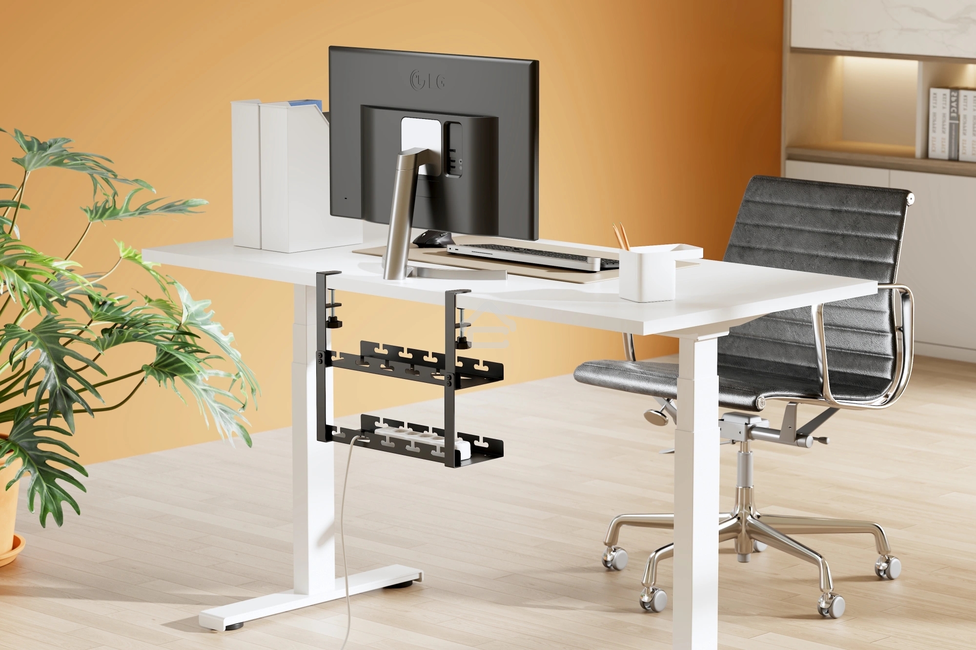 Кабель-канал Cactus CS-CM-400-2BK для столов 40x13.4x34.2 см черный