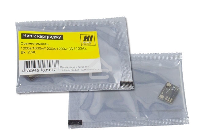 Чип Hi-Black к картриджу HP Neverstop Laser 1000a/1000w/1200a/1200w (W1103A), Bk, 2,5K