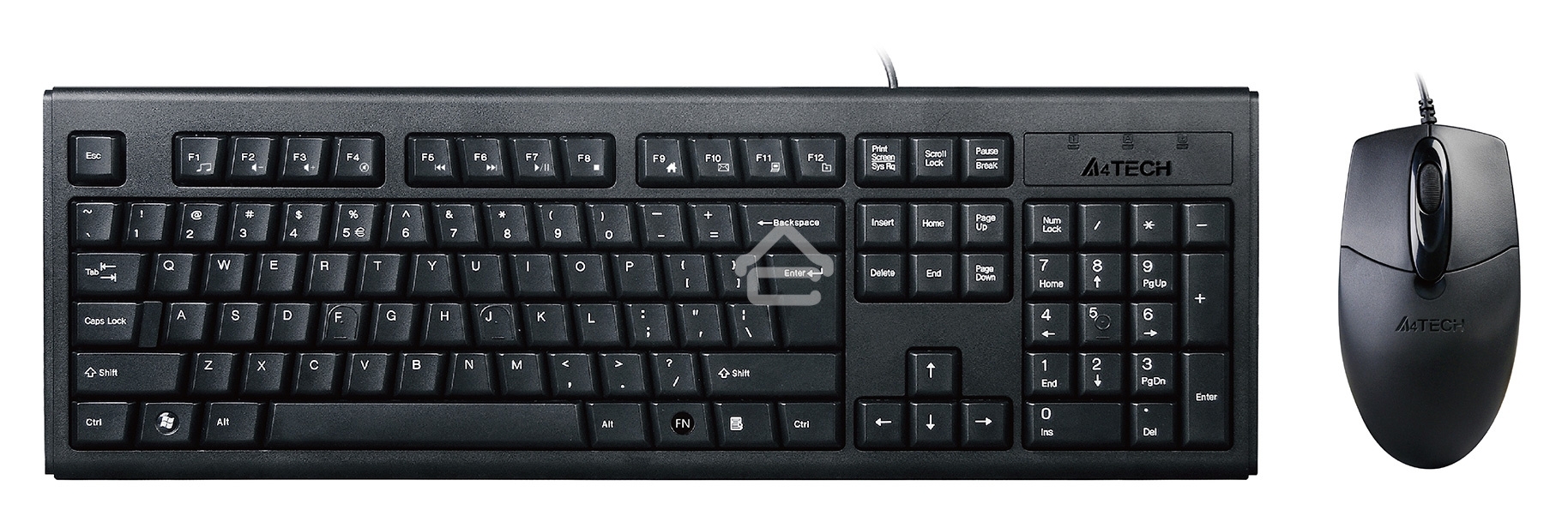 Клавиатура + мышь A4 KRS-8372 клав:черный мышь:черный USB