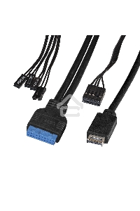 Компьютерный корпус Miditower ExeGate XP-332UC-XP500 (ATX, XP500 с вент. 12см, 2*USB3.0+1*TypeC, аудио, черный)