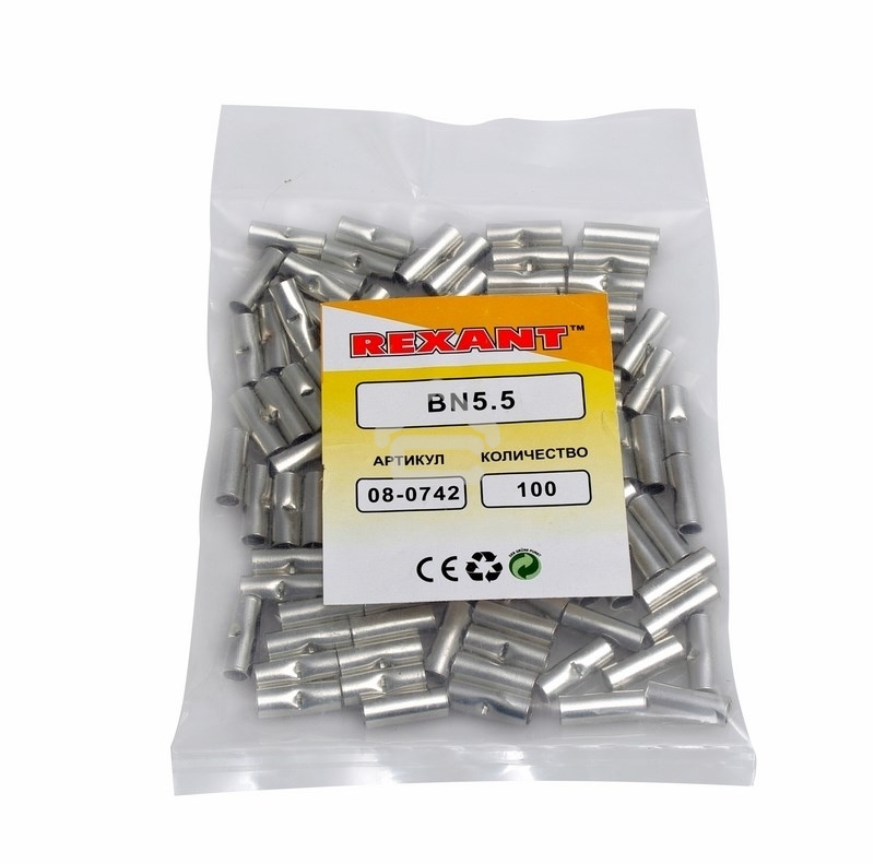 Соединительная гильза L-15 мм 4-6 мм² (ГМЛ (DIN) 6) Rexant