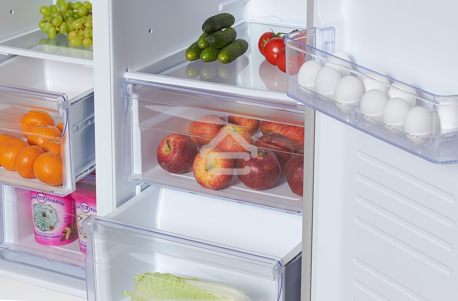 Холодильник Hyundai CS5003F черная сталь двухкамерный Side by Side 331/165л морозилка сбоку