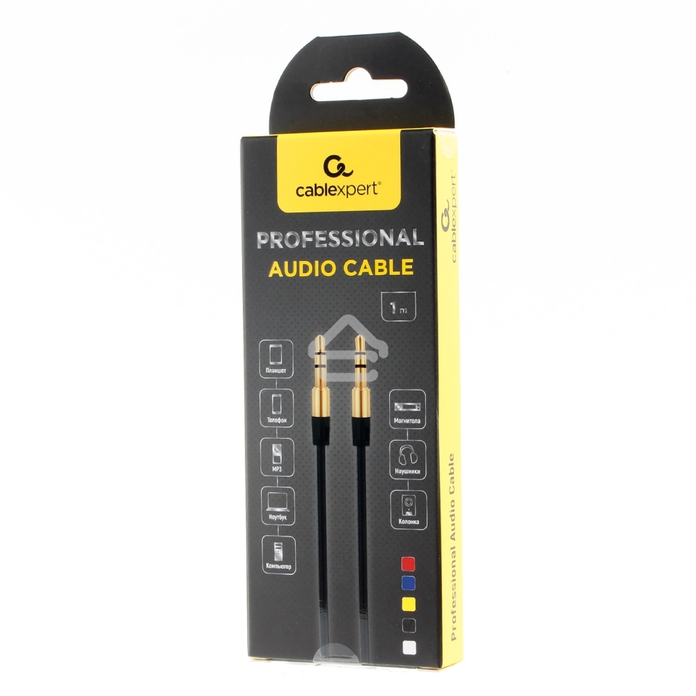 Кабель аудио Cablexpert CCAB-01-35MM-1MW, 3.5 Jack (M)/3.5 Jack (M), белый. 1м, блистер